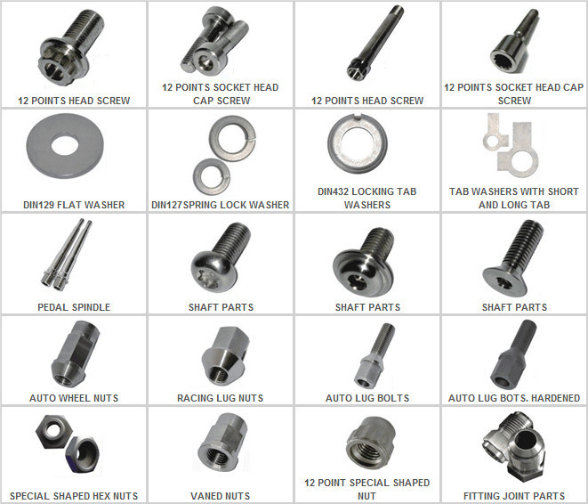 Grade 5 Titanium Alloy Screws and Fasteners for Industry From China Supplier