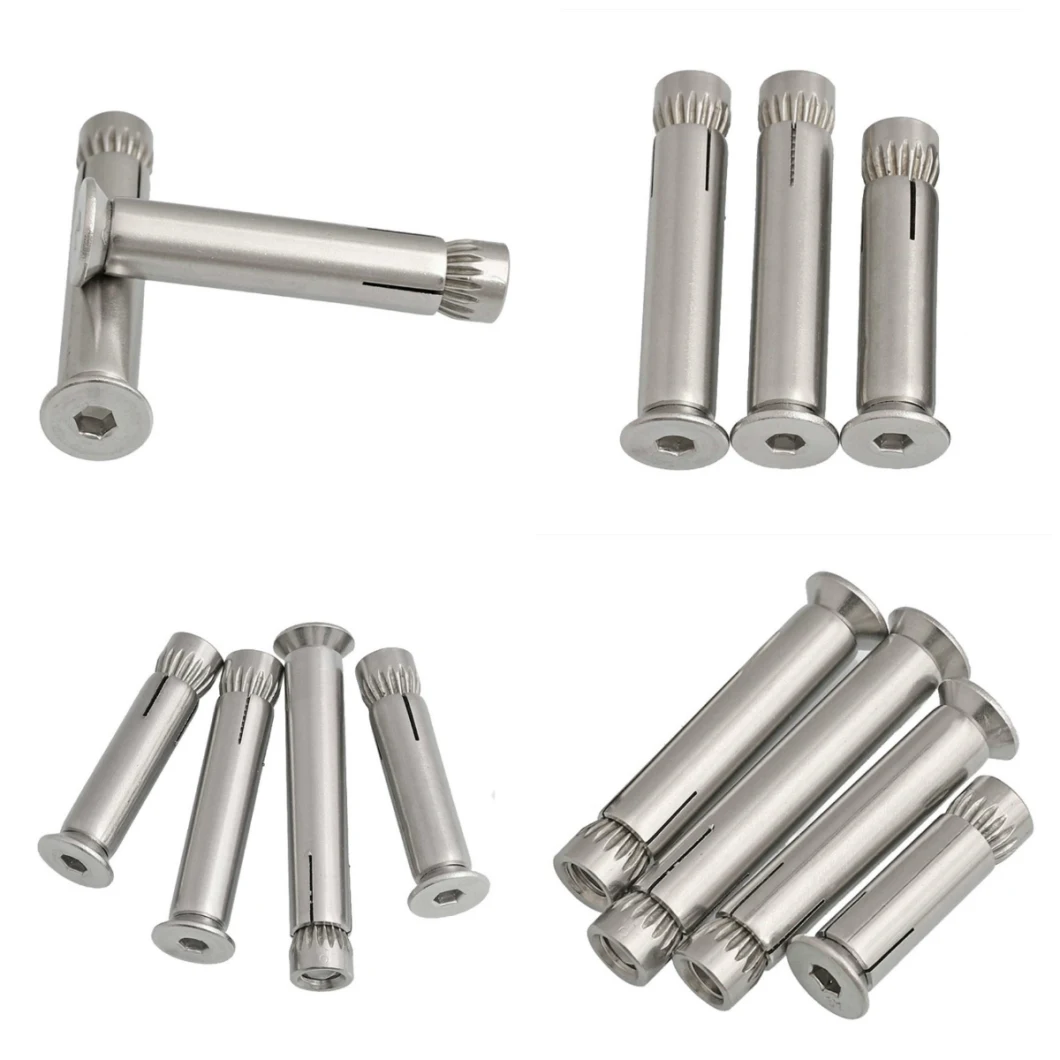 Stainless Steel A2 A4 Hex Socket Countersunk Head Expansion Sleeve Anchor Bolt