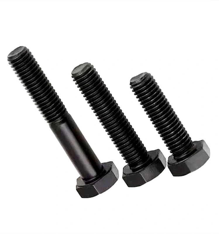 Half Thread Black Hexagon Bolt Carbon Steel Bolt Stud Bolt