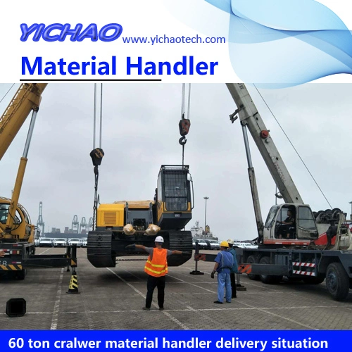 42ton Hydraulic Material Handling Machine Handling Equipment on Track for Scrap and Waste Recycling