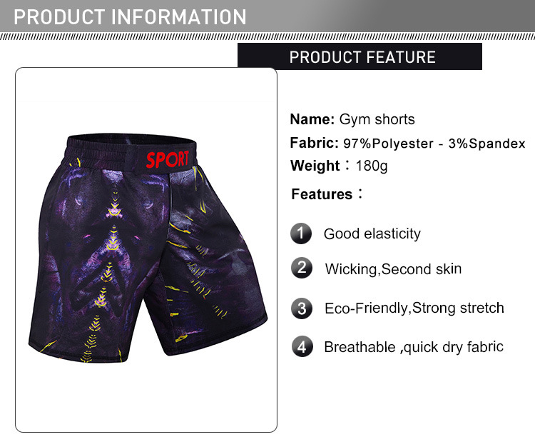 Cody Lundin Boxer Shorts Custom Design Sublimation Printing MMA Shorts