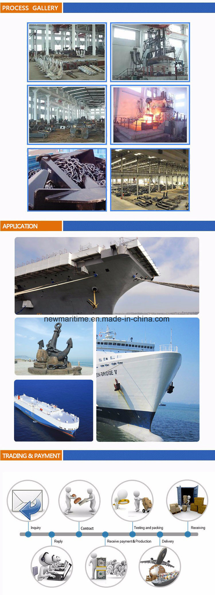 Tw Pool Hhp Anchors for Marine Ship Anchor Price Sea Mooring Anchor