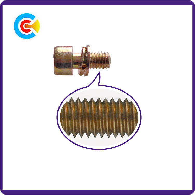 International Multicolored M6 Hexagonal Combination Screws Galvanized Fan Combination Screws