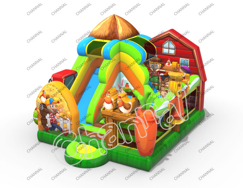 Inflatable Bouncy Castle with Water Slide Nylon Inflatable Castle Inflatable Castle