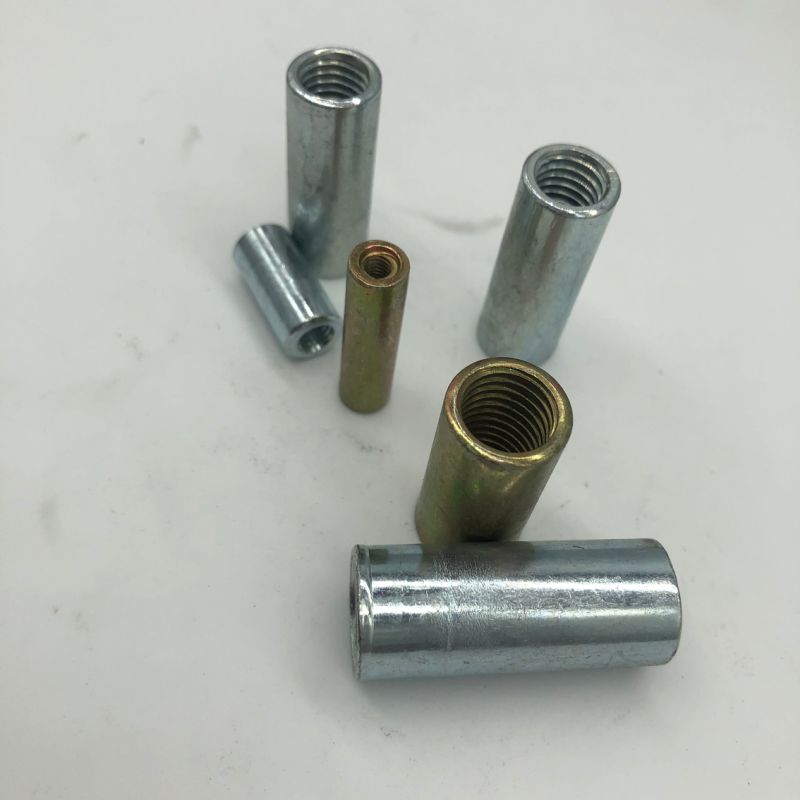 Long Coupling Round Steel Extend M5 M6 M8 Double Thread Nuts Long Round Nut Nuts