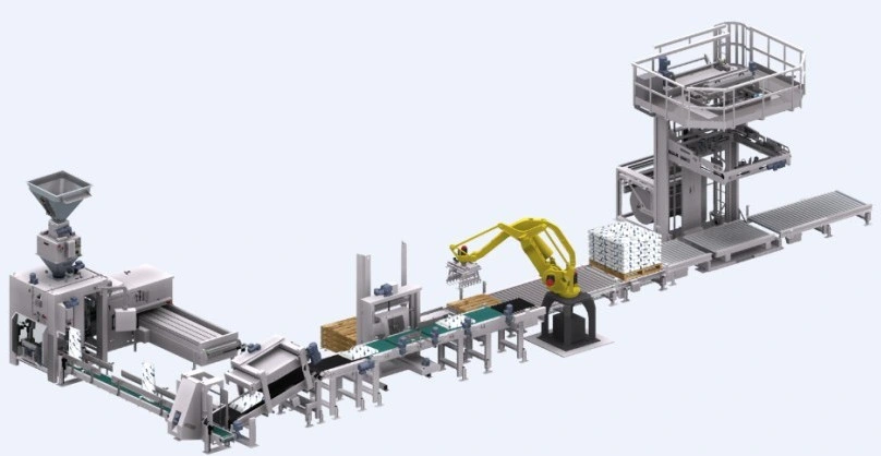 Automatic Palletizing Palletising Stacking Robot Machine with Manipulator Arm for Seasoning and Condiments