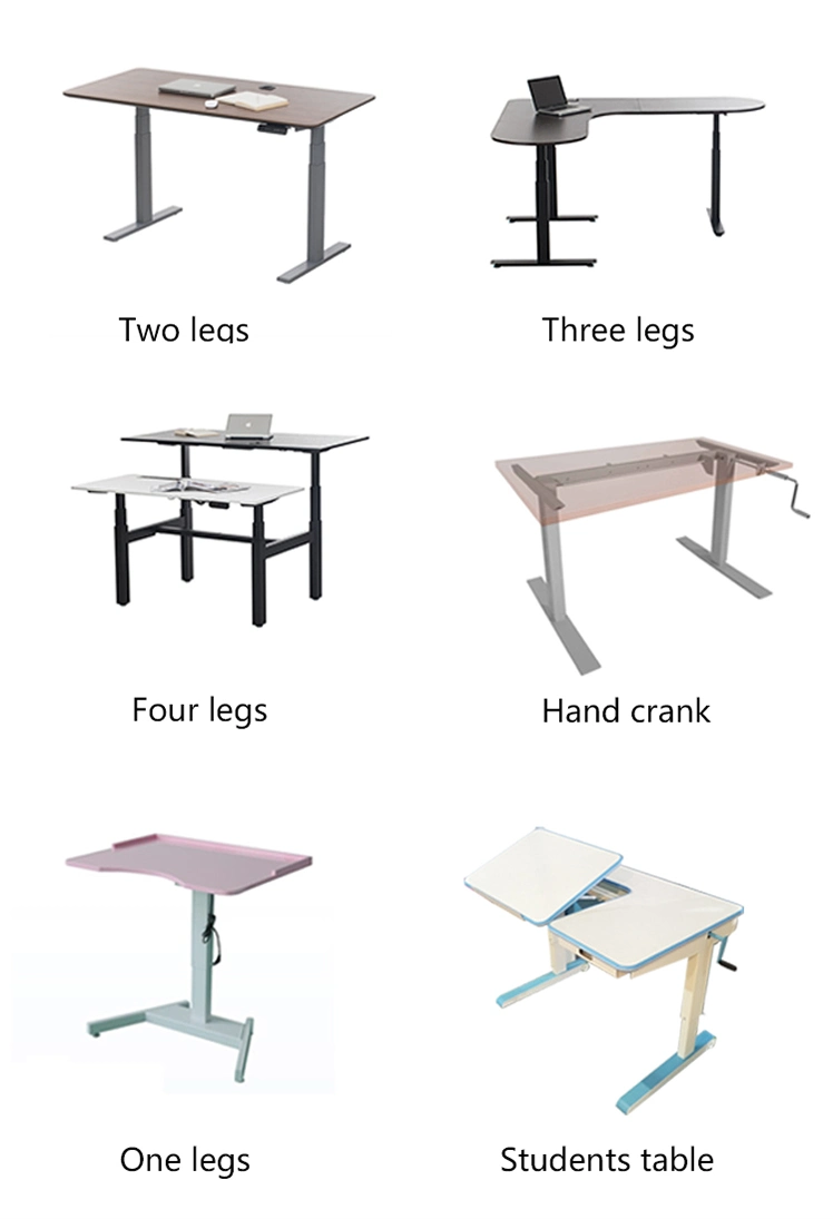 One Leg Pneumatic Height Adjustable Gas Lift Top Modern Table Desk