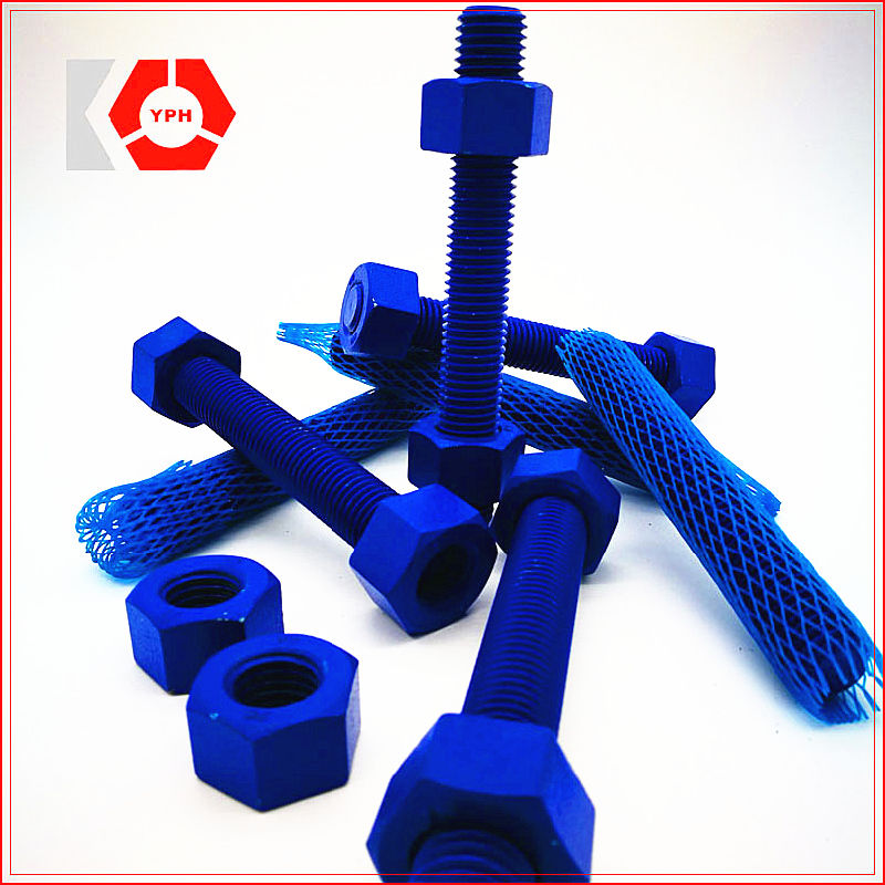 A193-B7 Zinc Plated Carbon Steel Thread Rods Studdings Bolts and Nutsastm