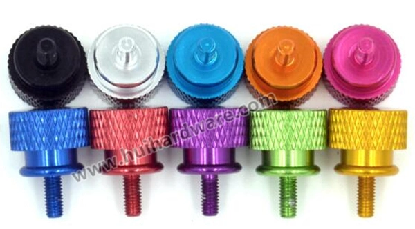 Anodized Hand/Thumb Screws, 6061 Aluminum Alloy Screw for Computer Chassis