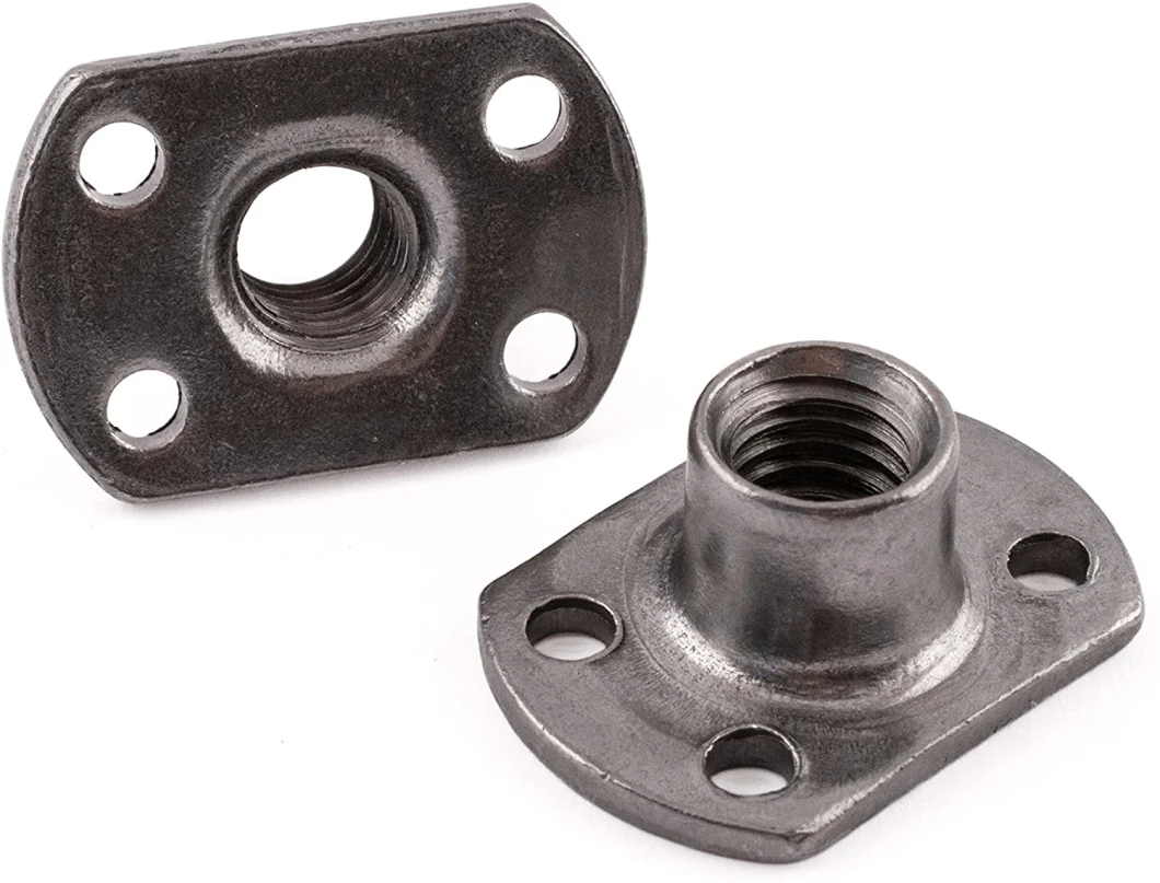 Foundation Welded T-Nut, Fixed with Medium Steel T-Nut, 4 Holes, M6-M16