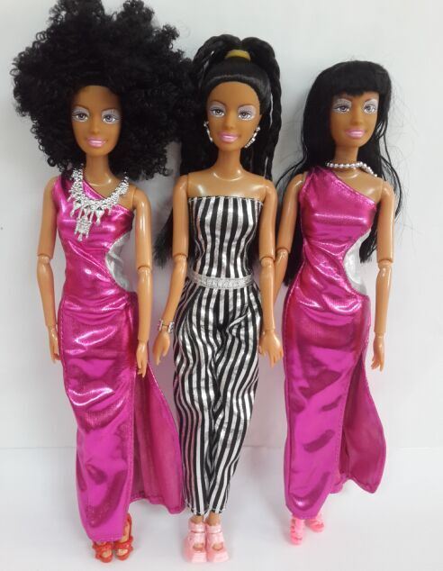 11.5 Inch Jointed Black Fashion Girl Dolls, Black Dolls