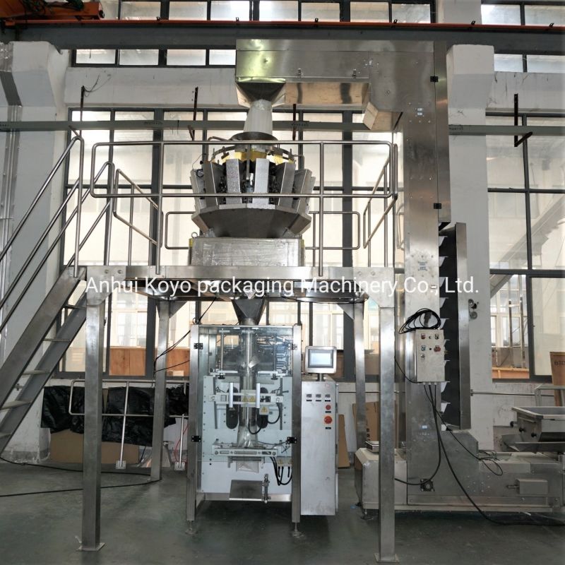 Automatic Peanuts, Nuts, Walnut, Dates, Walnuts Continuous Continue High Speed Multi Head Weigher +Vertical Sealing Packing Packaging Machine 100 ~120bags