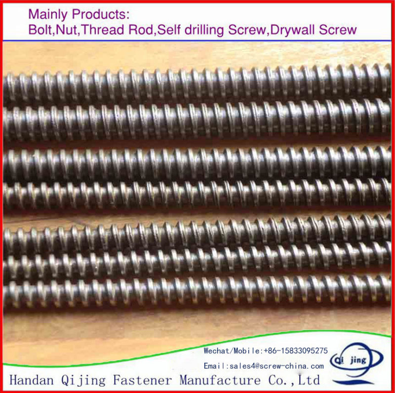 DIN975 Threaded Rod /T Threaded Rod Zinc Plated White Color Gr. 4.8 8.8