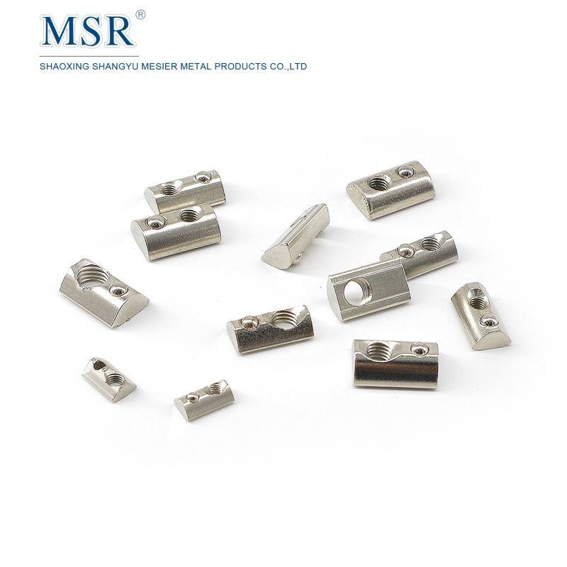 Custom High-Quality Series M8-30 Sliding T Nuts with Spring Loaded Ball