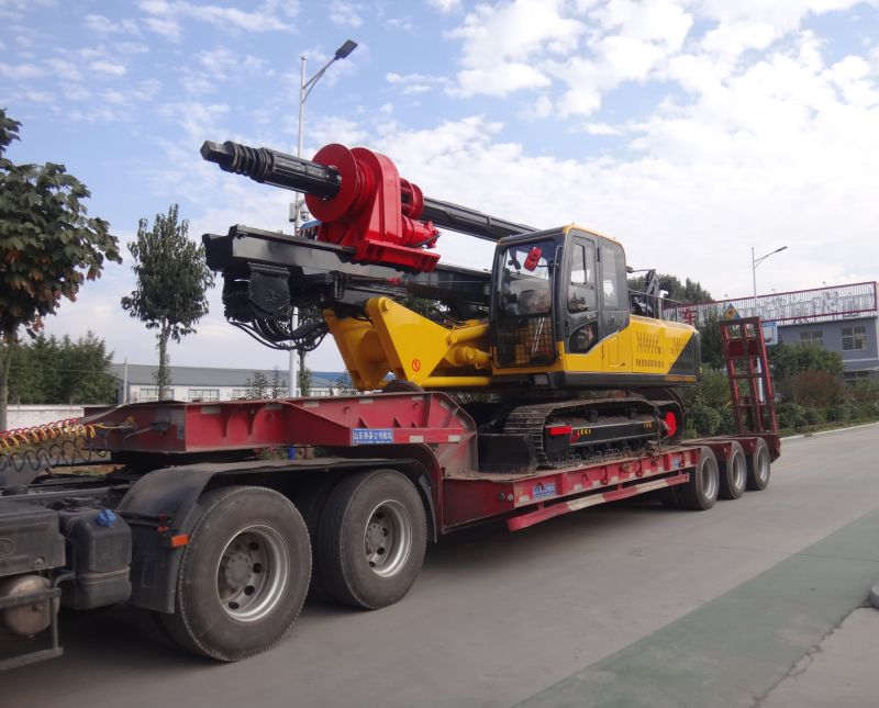 15m Customer's Own Excavator Transport Into Rotary Drilling Rig with Drilling Attachment, Rotary Drilling Machine