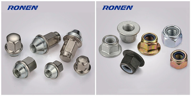 Hardware Carbon Steel Stainless Steel Fastener Zinc Hex Flange Nut Cap Nut Wheel Nut T Nut Rivet Nut Insert Nut Lock Nut Wing Nut Cashew Nut