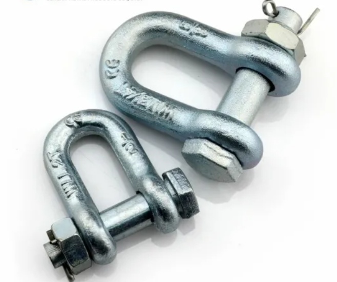Hot-DIP Galvanized Steel Anchor D Shackle with Safety Bolt Nut