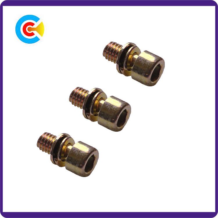 International Multicolored M6 Hexagonal Combination Screws Galvanized Fan Combination Screws