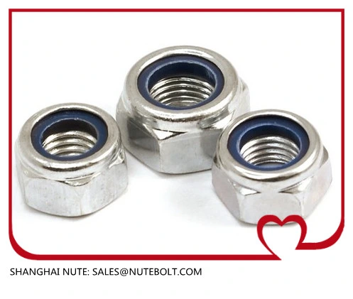 Stainless Steel 304 316 Hex Lock Nuts DIN985 DIN982 ANSI M5-M30