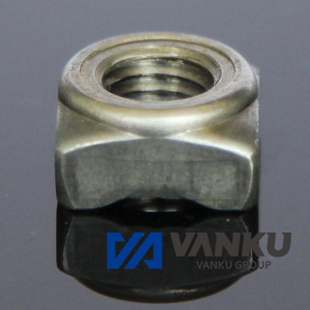 DIN6923 Yellow/White Zincplated Hex Flange Cap Serrated Lock Nut