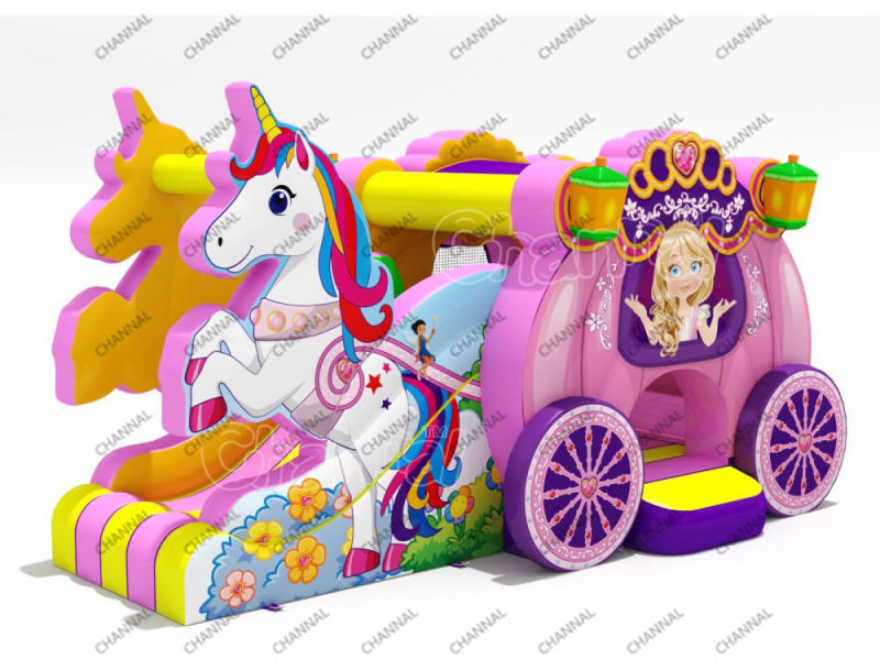 Unicorn Pony Moon Bounce Bouncy Castle Bouncer Combo Jumper Inflatable Jumping Castle