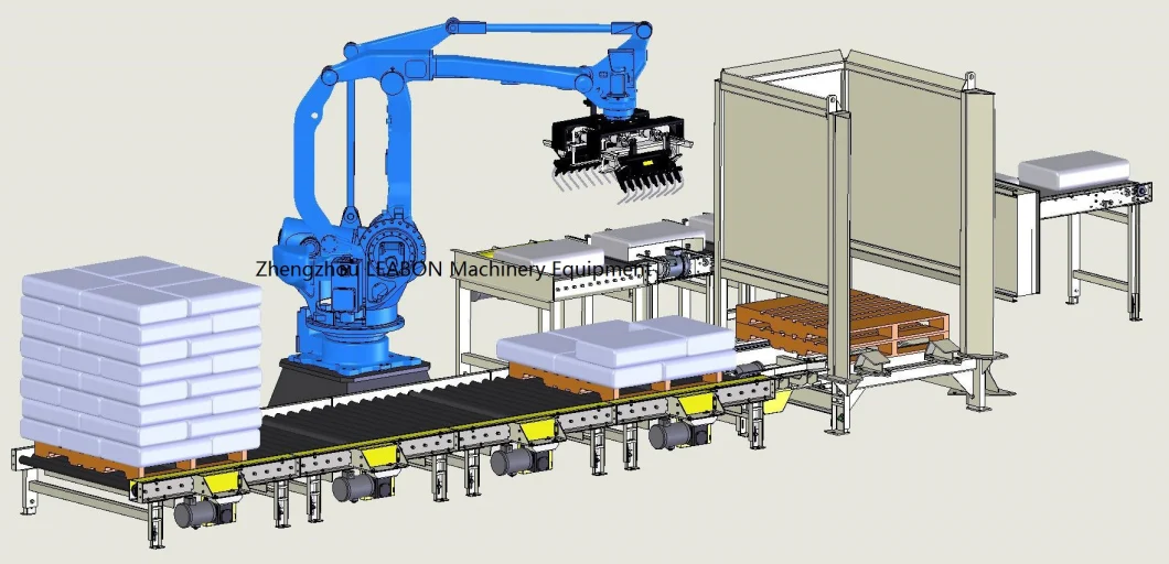 Automatic Bagging Packaging and Palletizing Stacking Machine Robot Palletizing Packing Production Lines