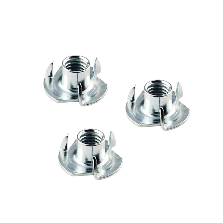 T Nuts, 4 Prong T Nuts, Carbon Steel T Nut