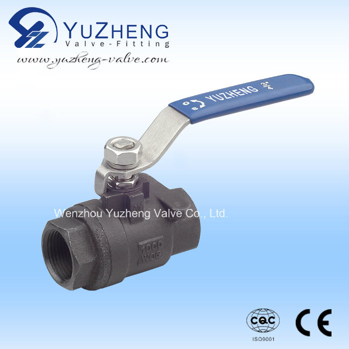 2PC Stainless Steel Thread Floating Ball Valve with Thread Ending