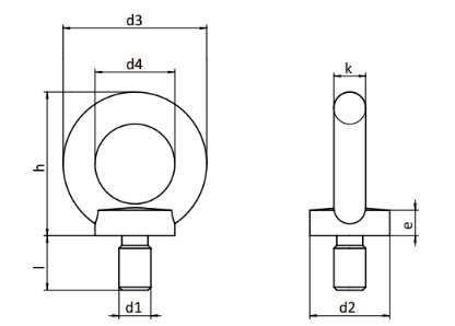 DIN580 Galvanized Drop Forged Eye Bolt