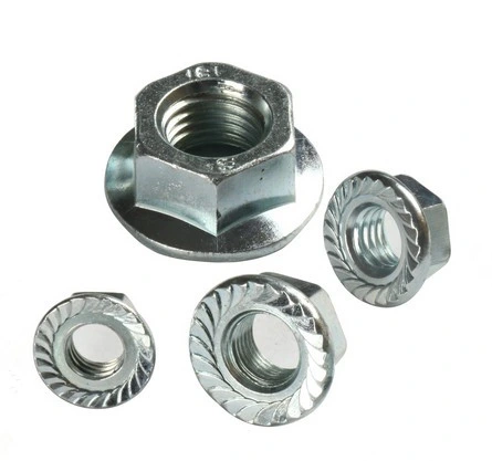 Metric Stainless Steel Carbon Steel Plating Hexagon Flange Nuts Manufacturer