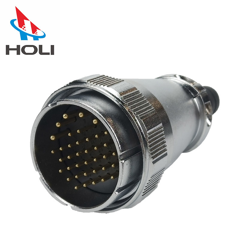 Holi Watertight 38 Pin Metal Power Connector Male and Female Industrial Plug and Socket