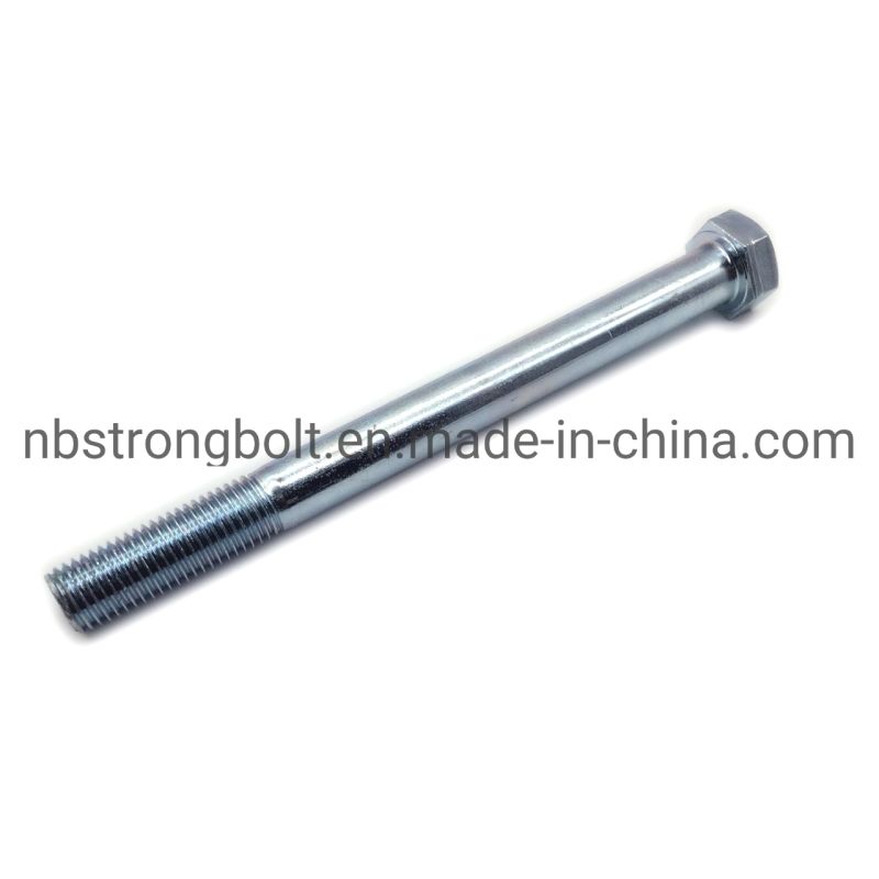 DIN931 Hex Bolt Screw Cl. 8.8 with White Zinc Plated