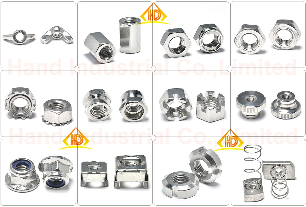 High Precision M16 Castle Nut DIN935 Stainless Steel Hex Slotted Nut Castle 30mm