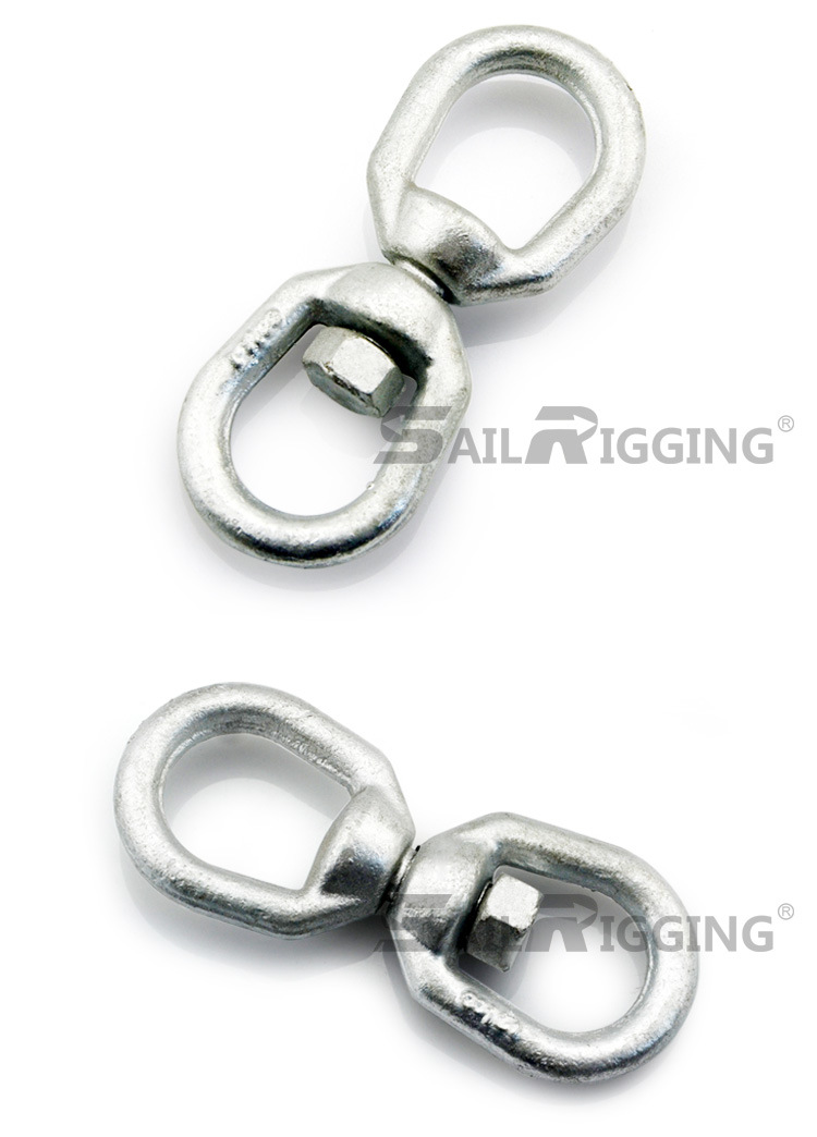 High Polished Double Eye Swivel Stainless Steel Chain Swivel Ring