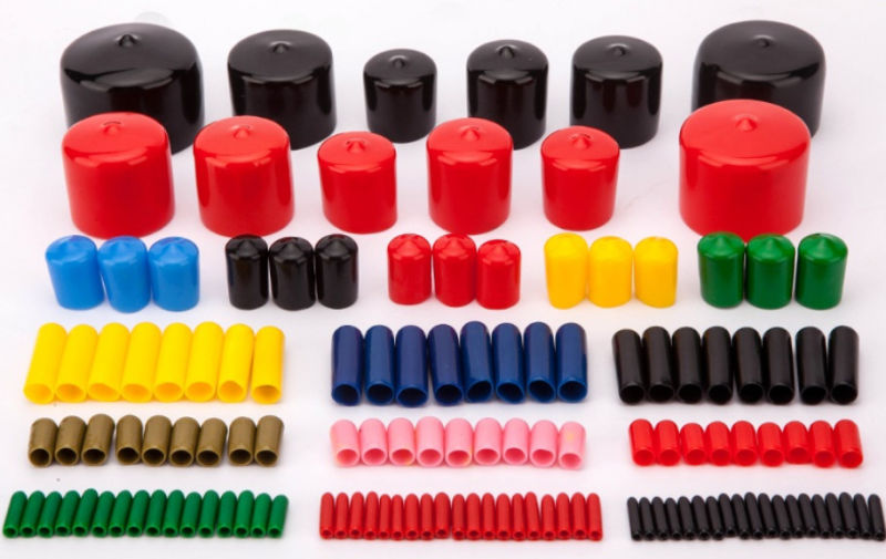 Round Rubber End Caps PVC Protector for Bolt Ends, Dowels, Metal Tubing