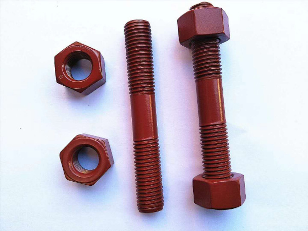 ASTM A193 B16 Tefloncoated Stud Bolt with A194 Heavy Hex Nut