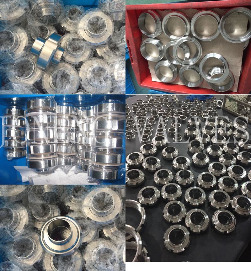 Joneng Stainless Steel Sanitary Round Nut Union Pipe Fitting (JN-UN 1004)