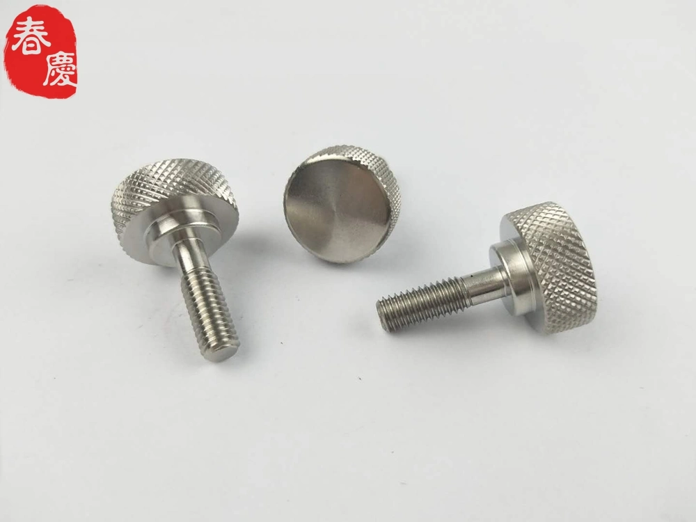 Customized Concessional Aluminum Brass Stainless Knurled Head Thumb Screws Step Shoulder Knurl Knob Hand Tighten Screws