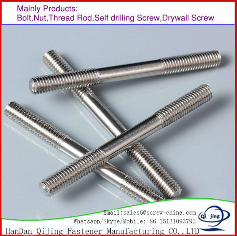304/316 Stainless Steel /Carbon Steel Double End Stud Bolts, Double End Thread Stud