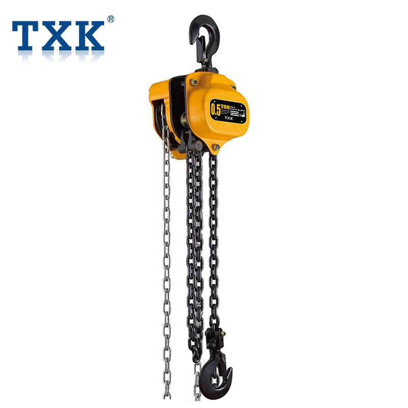 0.5 Ton Lifting Equipment Alloy Steel Chain Hoist Manual Crane Block