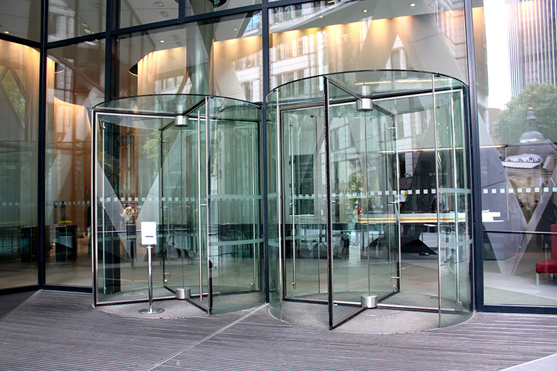 3 Wing or 4 Wing Automatic Revolving Door Aluminum Glass Rotary Door