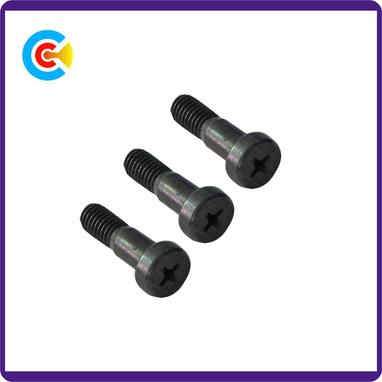 Black Zinc Carbon Steel/4.8/8.8/10.9 Fastener M12 Round Head Cross Screws