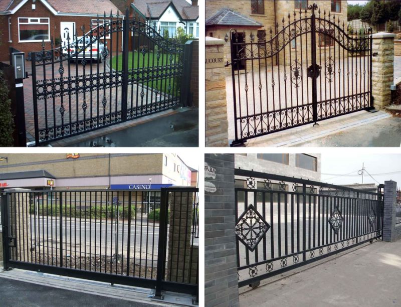 Wrought Iron Gates, New Products Steel Gates, Factory Supply Metal Gates