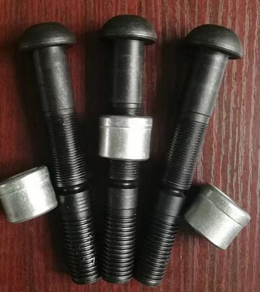 Custom Fastener Parts - Ring-Grooved Lock Bolt and Nuts for Vibrating Screen-Huck Bolts