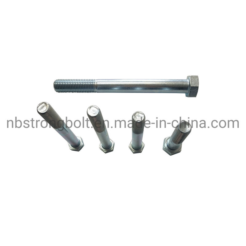 DIN931 Hex Bolt Screw Cl. 8.8 with White Zinc Plated