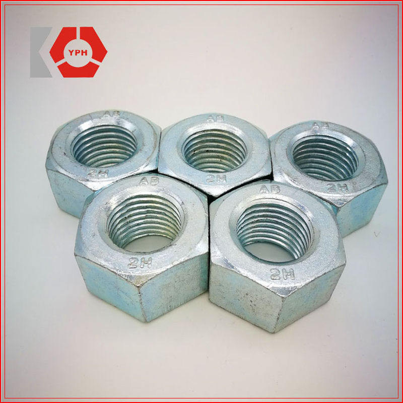 A194 2h Hex Nuts Carbon Steel Nut Blue White Zinc Coating Hex Nut