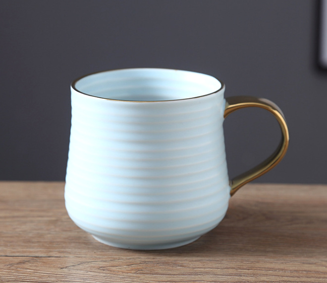 Coloured Glazed Cup/Ceramic Cup/Tea Cup/Threaded Cup (SE-0420)