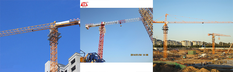 Durable Flat-Top Tower Crane Qtp80 with Hook Height 41m