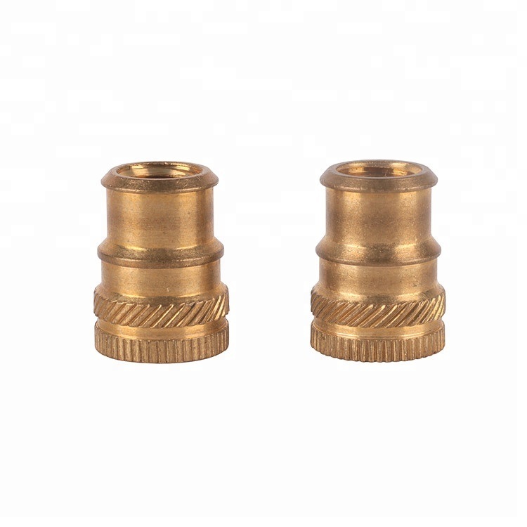 CNC Brass Turning Part/Brass Knurled Insert Nut Pin/Brass Threaded Insert Nuts