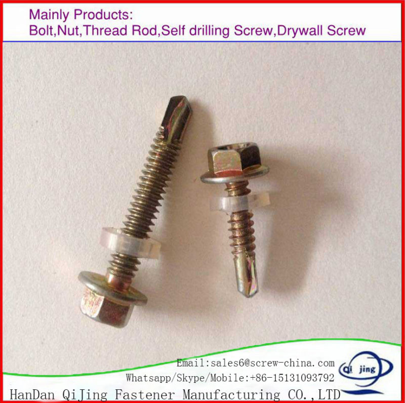 Carbon Steel Galvanized DIN7504 Hex Head/Round Head Self Drilling Tail Screw /Hex Head/Csk Self Drilling Screw